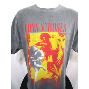 VTG Guns N' Roses Illusion I, Get In The Ring Tour 1991-1992 Gray T Shirt Sz L